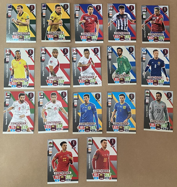 17  Tarjetas Contender Adrenalyn Xl Lote, Qatar 0