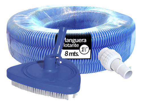 Kit Limpieza Vulcano: Limpiafondo + Manguera 8m + Acople 0