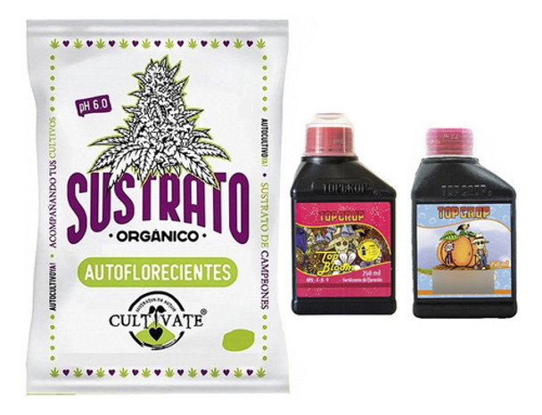 Sustrato Cultivate Auto 80lts Con Top Crop Bloom Bud 250ml 0