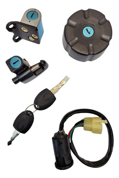 Llave De Contacto Completa Zanella Ztt 200 Genuine Spot Moto 0