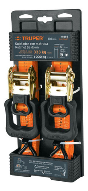 Sujetador Con Malacate Truper - 2 Unidades X 5mts 19285 0