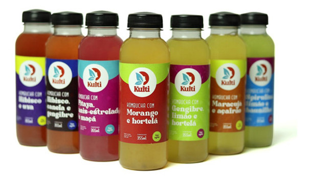 Kombucha Kit Mix Surpresa (caixa 12) 355ml Kulti Outras 0
