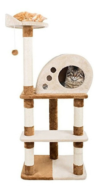 Torre De Gato De 4 Niveles De Felpa De Arbol De Felpa De Va 0