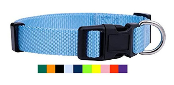 Collar De Perro De Nylon Nativo Cachorro Colores Solidos Cl 0