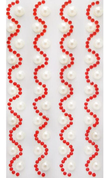 Cartela Adesivo Mixer-32 Strass.vermelho 122 0
