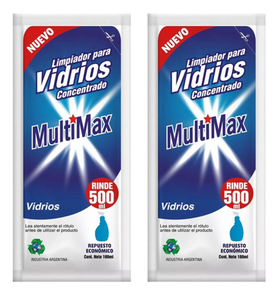 Liquido Limpia Vidrios Multimax Concentrado Sobre X 12 Uni 0 Liquido Limpia Vidrios Multimax Concentrado Sobre X 12 Uni 0