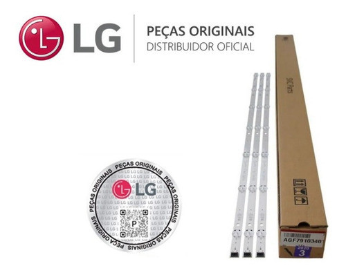 Kit Barra De Led Tv 43lk5700 43lk5750 Novo C/ 3 Barras + N.f 0