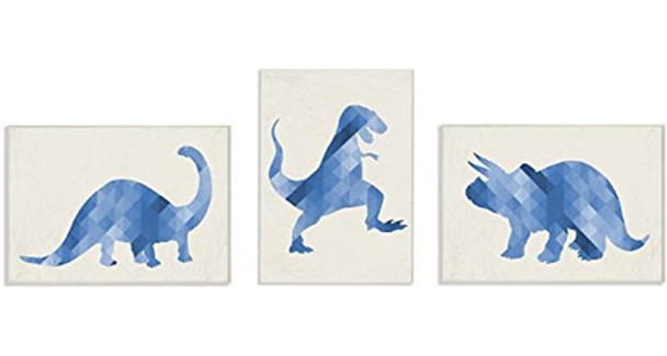 The Kids Room By Stupell Blue Geometric Ombre Dinosaurs Set 0 The Kids Room By Stupell Blue Geometric Ombre Dinosaurs Set 0