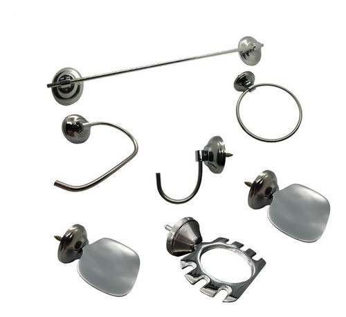 Juego Set Accesorios Baño 7 Piezas Bronce Cromado Nacional 0