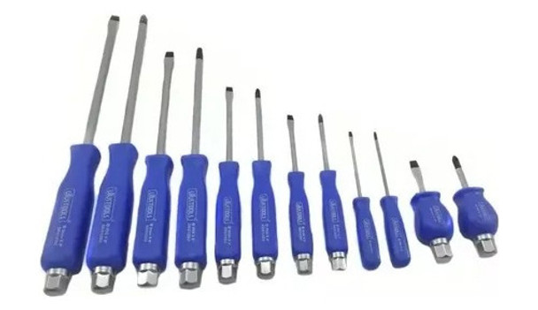 Kit De Destornillador De Golpe 12 Piezas Azul Ergonómico 0 Kit De Destornillador De Golpe 12 Piezas Azul Ergonómico 0