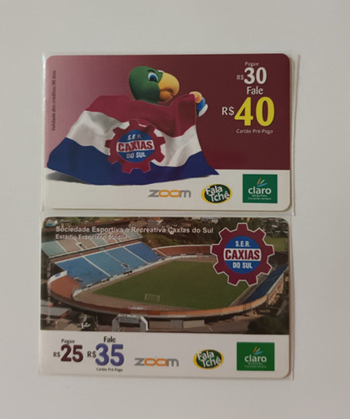 Cartão Telefônico Pré-pago Futebol. Caxias Do Sul. Pasta 37. 0