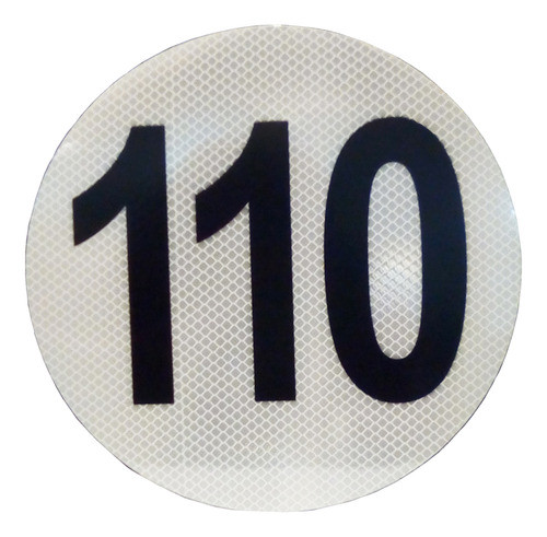 Circulo Velocidad Maxima Reflectivo Numero 110 0