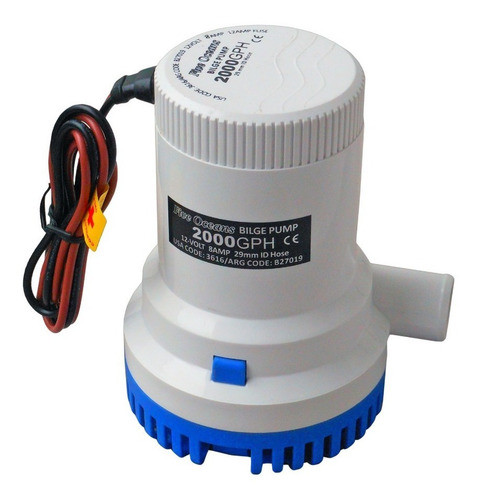 Bomba De Achique Eléctrica 2000gph 12v Five Oceans Lancha 0
