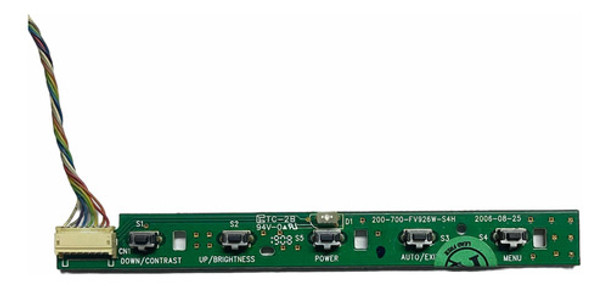 Placa Botão Power Do Monitor Para Proview Fv726aw 0
