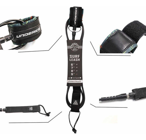 Leash 6mm Underice 6ft Com Pivô Giratório Novo 0