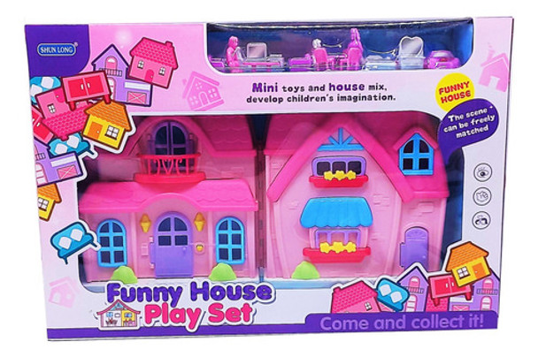 Casita Juguete Plegable Muñecos Muebles 37x19 Super Cla 517c 0