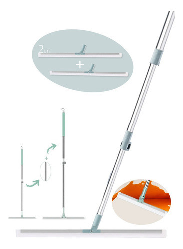 Vassoura Rodo Mágico Silicone Tam Ideal + Silicone Extra 0