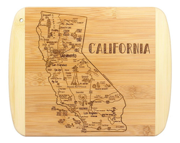 Tabla De Cortar California De Bamboo, 28 Cm X 22 Cm 0