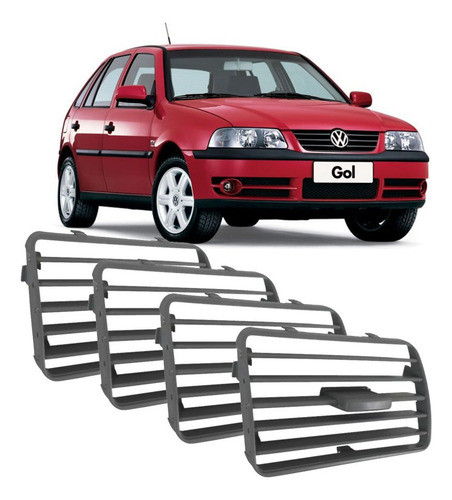 Kit Difusor Ar Painel Gol G3 Parati Saveiro Cinza Claro 0