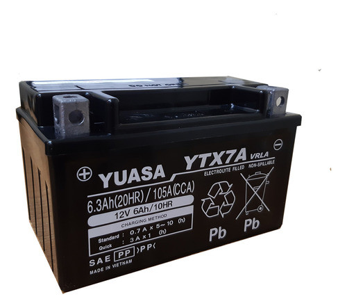 Batería Moto Yuasa Ytx7a-bs Zanella Rx 150 2018 0