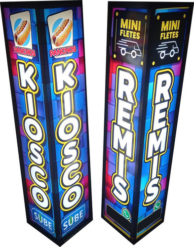 Carteles Triangulares Luminosos Para Negocios 0