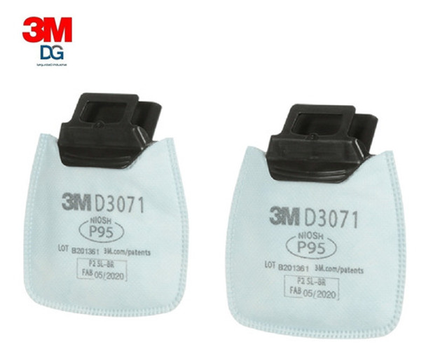Filtro De Partículas 3m Secure Click D3071, P95, X Par 0