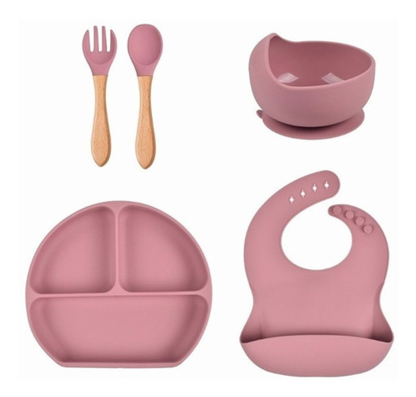 Conjunto De 5 Pratos De Jantar De Ventosa De Babador De Bebê 0 Conjunto De 5 Pratos De Jantar De Ventosa De Babador De Bebê 0