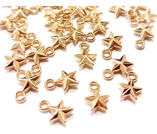 60 Dijes Estrellitas Biseladas Artesanías Souvenirs Bijou 0