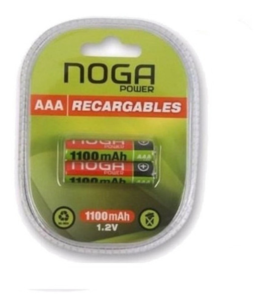 Pilas Recargables Aaa Blister X2 Unidades Noganet 1100 Mah 0