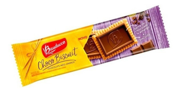 Biscoito Bauducco Choco Biscuit Meio Amargo 80gr - Kit Com 7 0