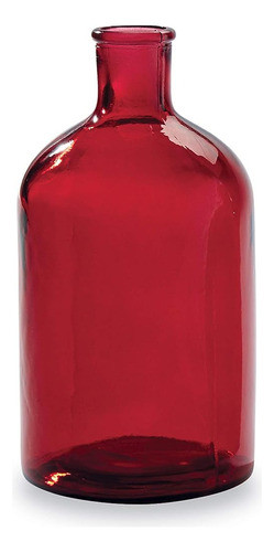 Mud Pie Red Spanish Class Bottleneck Large Glass Vase 0