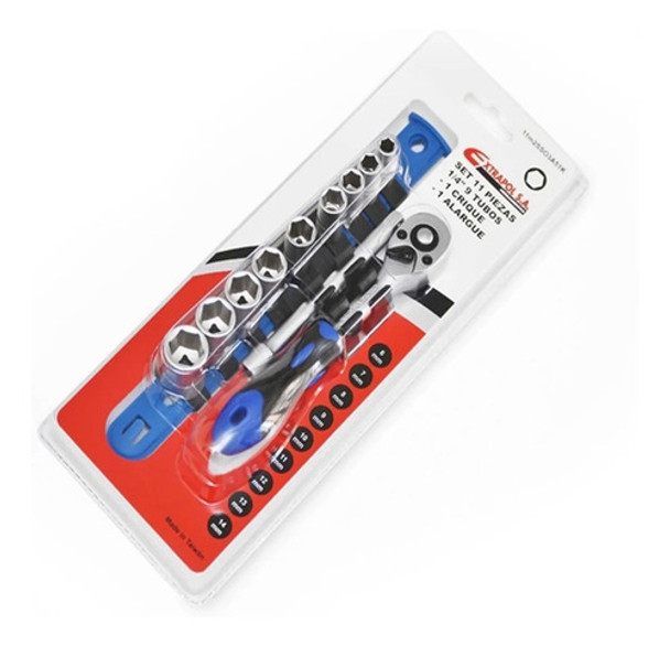 Juego 9 Tubos 1/4 Llave Crique Alargue 6 A 14 Mm Extrapol 0