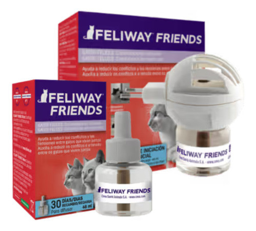Feliway Friends Difusor + 2 Repuesto X 48 Ml - Happy Tails 0