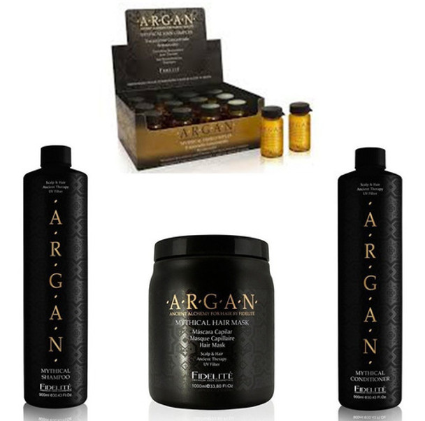 Kit Fidelite Argan Shampoo - Conditioner - Mascara - Ampolla 0