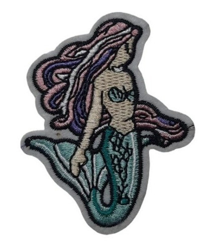 Aplique Parche Bordado Termoadhesivo Sirena 0