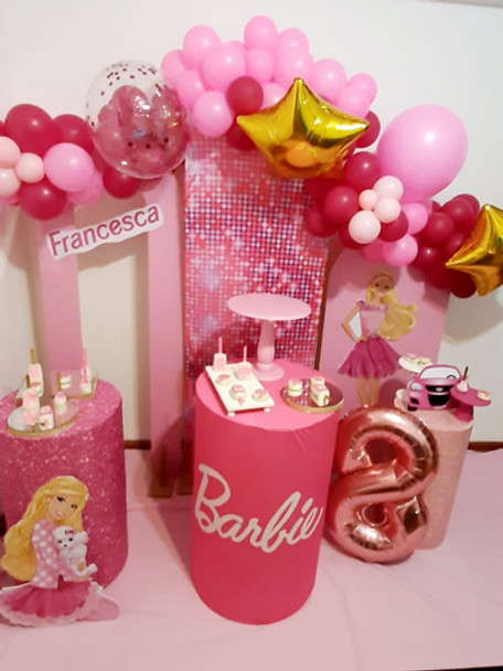 Ambientación Temática Barbie Dec C/ Globos Caja Barbie Fotos 0