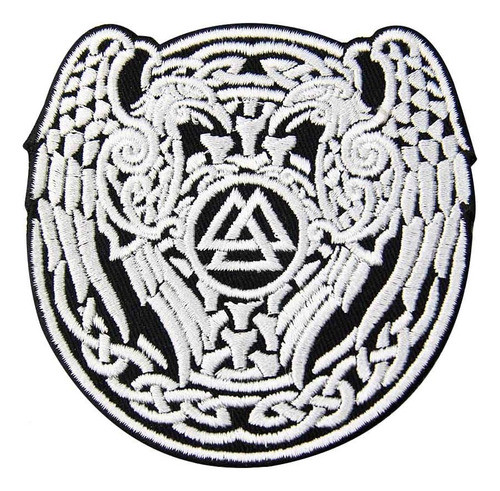 Valknut Triângulo Símbolo Viking Norse Rune Patch Bordado E 0