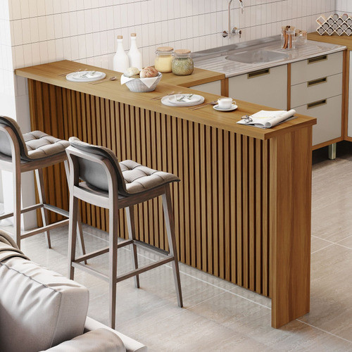 Painel Ripado Bancada Para Cozinha 200cm  100% Mdf 0