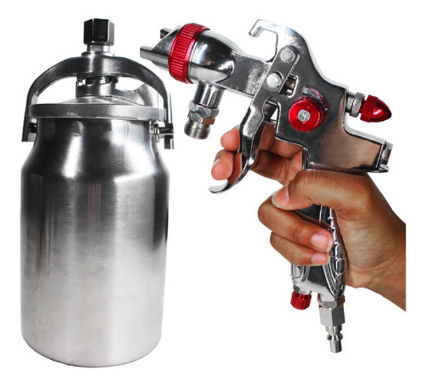 Pistola Pintura Sucção Hvlp Copo Em Baixo 1,4mm 1000ml Pi8 0
