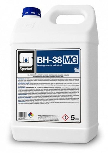 Limpiador Alto Poder Desengrasante Bh-38 Mg Spartan X 5 Lts 0
