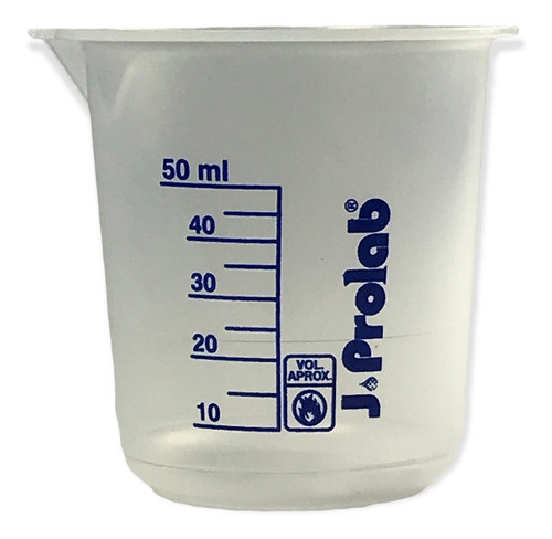 Kit 10 Becker Bequer Plástico Forma Baixa 50ml Polipropileno 0