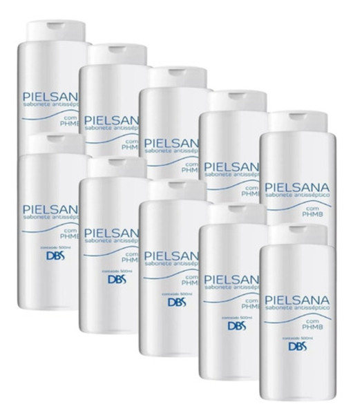 Kit10 - Pielsana Sabonete Antisséptico C/ Phmb Dbs- 10x500ml 0