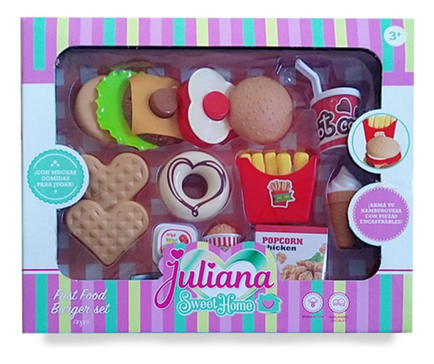 Set Fast Food Hamburguesa Encastre Juliana 0