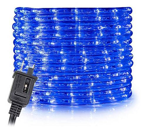 Wyzworks 20' Pies Azul Extensible Led Cuerda De Luces - Flex 0