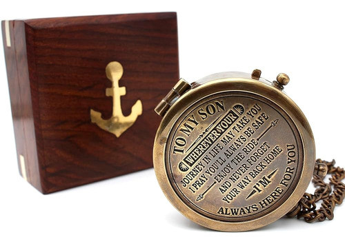 A Mi Hijo Brújula Grabada-brújula Grabada-regalos Del Día De 0