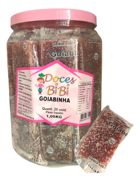 Doce De Goiaba Goiabinha Geleia Pote 20un 1.056kg Sem Glúten 0