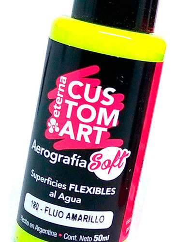 Eterna Custom Art Soft Amarillo Fluo 50ml Para Aerografia 0