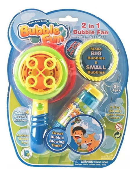 Burbujero Doble Accion Automatico A Pilas Colorful Bubble 0