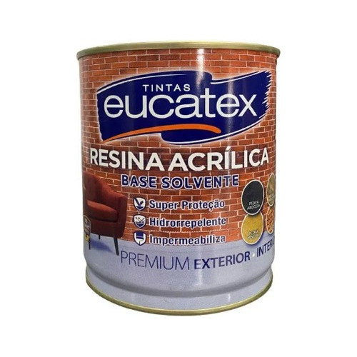 Resina Acrílica A Base Solvente  Brilhante Eucatex 900ml 0