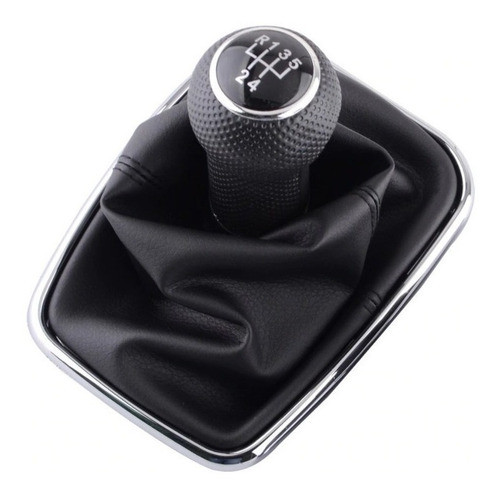Palanca De Cambio Fuelle Pomo Para Vw Golf 4 Bora Negra Orig 0